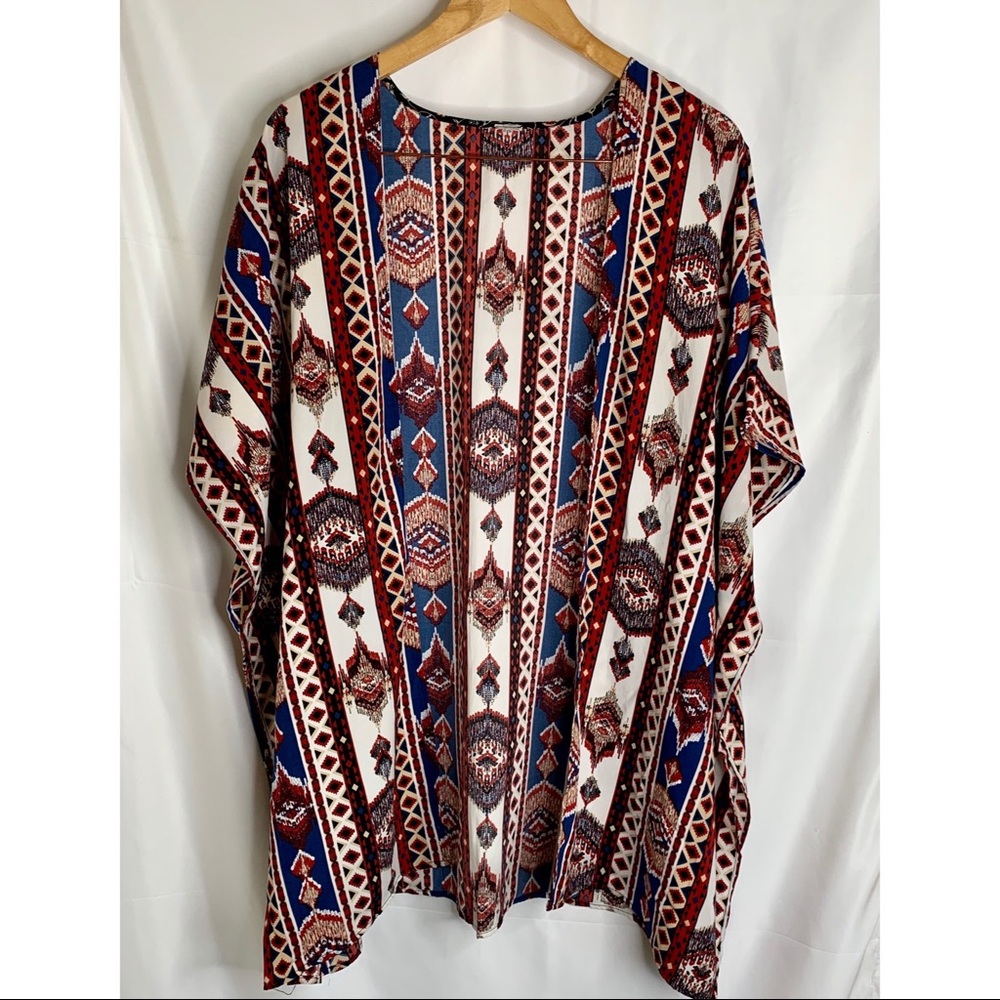 BOHO TRIBAL PRINT KIMONO Short Sleeve